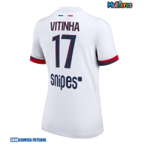Camisa de Futebol Paris Saint-Germain Vitinha #17 Equipamento Secundário Mulheres 2025-26 Manga Curta